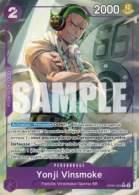 Yonji Vinsmoke, carte One Piece OP06-066 — extension ONE PIECE CARD THE BEST