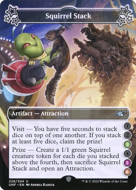Squirrel Stack, carte Magic UNF 228e — extension Unfinity
