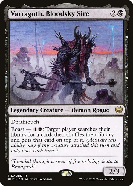 Varragoth, Bloodsky Sire, Magic card KHM 115 — Kaldheim set