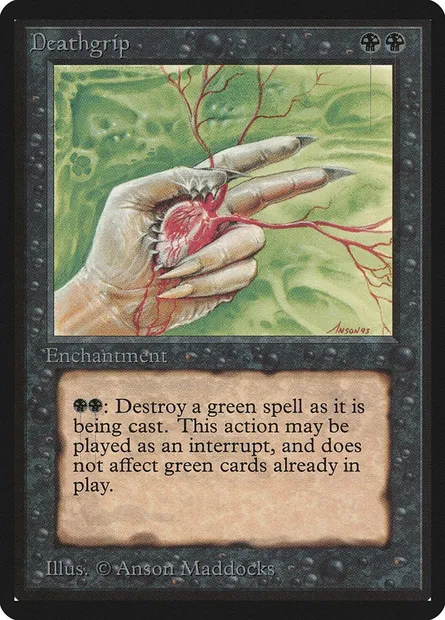 Deathgrip, Magic card LEB 101 — Limited Edition Beta set