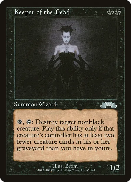 Gardienne des morts, carte Magic EXO 65 — extension Exode