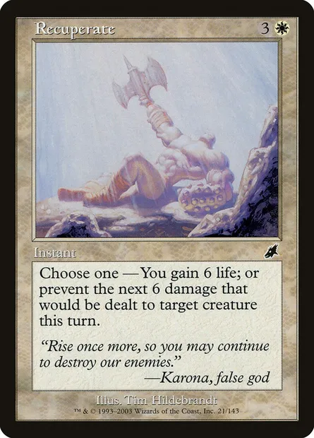 Recuperate, Magic card SCG 21 — Scourge set