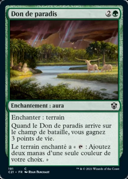 Don de paradis, carte Magic C21 191 — extension Commander 2021