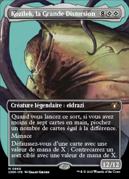Kozilek, la Grande Distorsion, carte Magic CMM 668 — extension Commander Masters