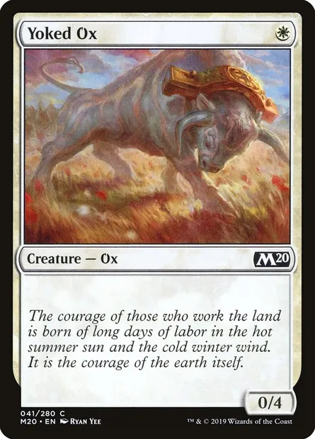 Yoked Ox, Magic card M20 41 — Core Set 2020 set