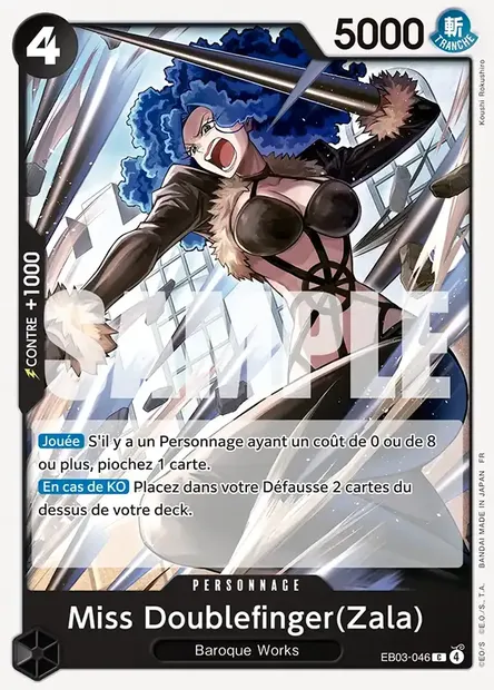 Miss Doublefinger(Zala), carte One Piece EB03-046 — extension ONE PIECE HEROINES EDITION