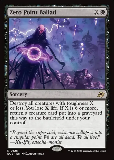 Zero Point Ballad, Magic card EOE 128 — Edge of Eternities set
