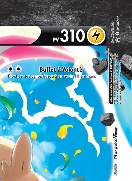 Morpeko V-UNION, carte Pokémon SWSH 216 — extension Promo SWSH