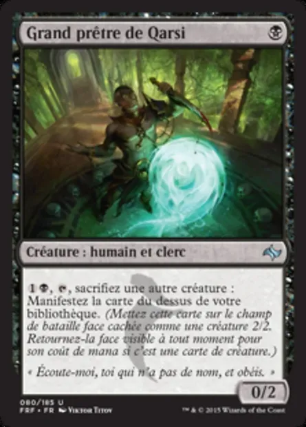 Grand prêtre de Qarsi, carte Magic FRF 80 — extension Destin reforgé