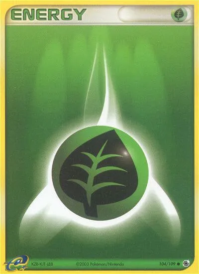 Grass Energy, Pokémon card RS 104 — Ruby & Sapphire set