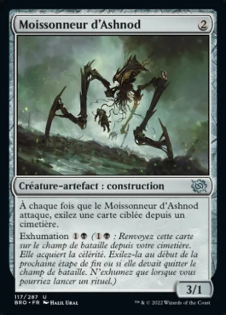 Moissonneur d'Ashnod, carte Magic BRO 117 — extension La Guerre Fratricide