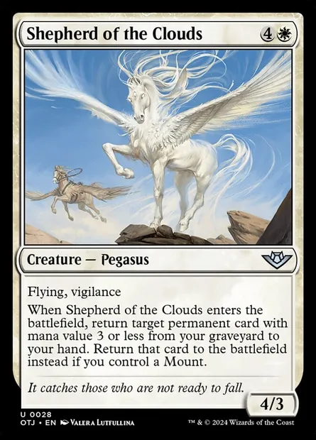 Shepherd of the Clouds, Magic card OTJ 28 — Outlaws of Thunder Junction set