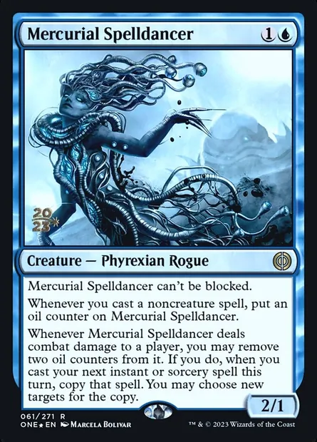 Mercurial Spelldancer, Magic card PONE 61s — Phyrexia: All Will Be One Promos set