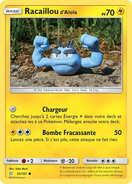 Racaillou d’Alola, carte Pokémon TEU 35 — extension Duo de Choc