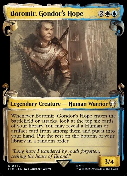 Boromir, Gondor's Hope, Magic card LTC 452 — Tales of Middle-earth Commander set