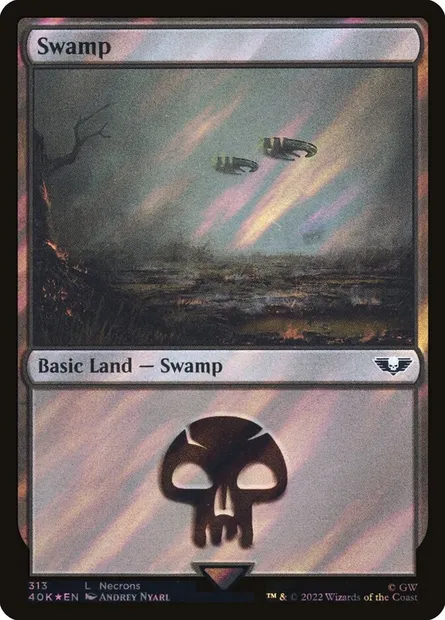 Swamp, Magic card 40K 313★ — Warhammer 40,000 Commander set