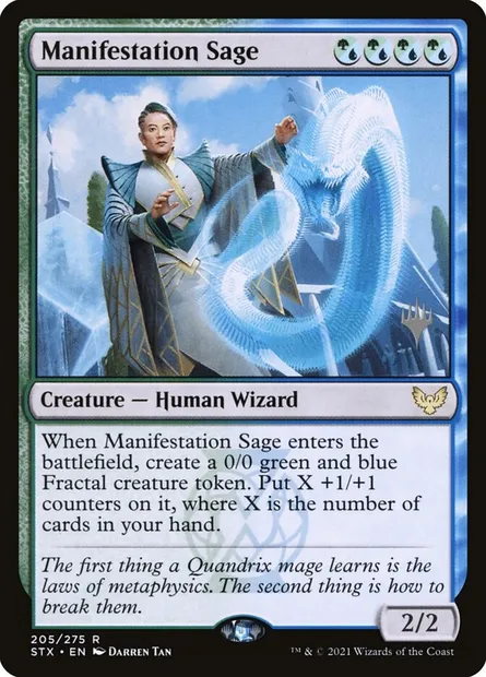 Manifestation Sage, Magic card PSTX 205p — Strixhaven: School of Mages Promos set