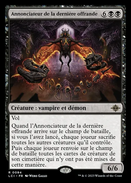 Annonciateur de la dernière offrande, carte Magic LCI 94 — extension The Lost Caverns of Ixalan
