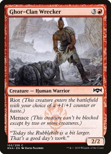 Ghor-Clan Wrecker, Magic card RNA 103 — Ravnica Allegiance set