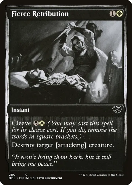 Châtiment féroce, carte Magic DBL 280 — extension Innistrad : Double Programme