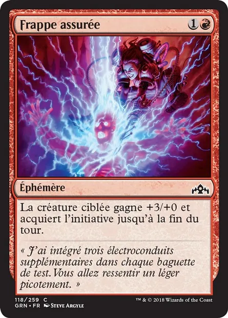 Frappe assurée, carte Magic GRN 118 — extension Les Guildes de Ravnica