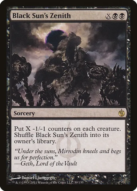 Black Sun's Zenith, Magic card MBS 39 — Mirrodin Besieged set