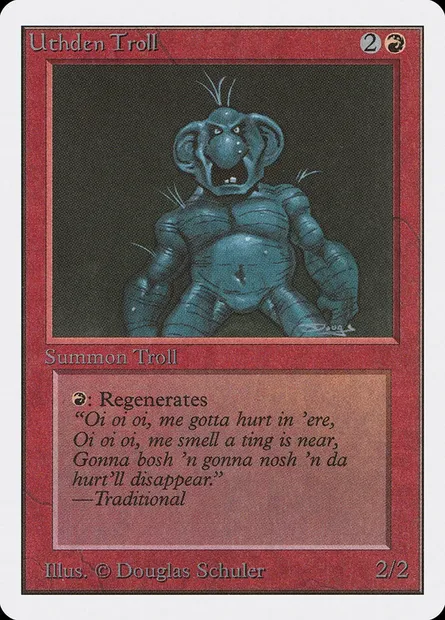 Troll d'Uthden, carte Magic 2ED 181 — extension Unlimited Edition