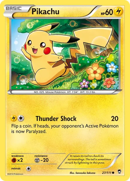 Pikachu, Pokémon card FFI 27 — Furious Fists set
