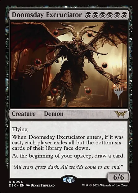 Doomsday Excruciator, Magic card PDSK 94p — Duskmourn: House of Horror Promos set