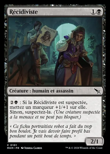 Récidiviste, carte Magic MKM 101 — extension Murders at Karlov Manor