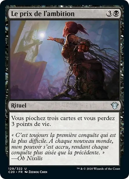 Le prix de l'ambition, carte Magic C20 129 — extension Commander 2020