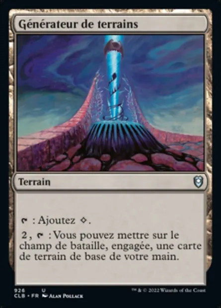 Générateur de terrains, carte Magic CLB 926 — extension Commander Légendes : la bataille de la Porte de Baldur