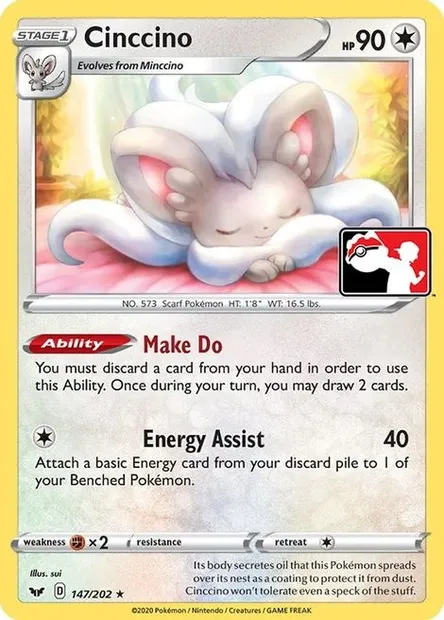 Cinccino, Pokémon card PPS 147 — Play! Pokémon Prize Pack Series set