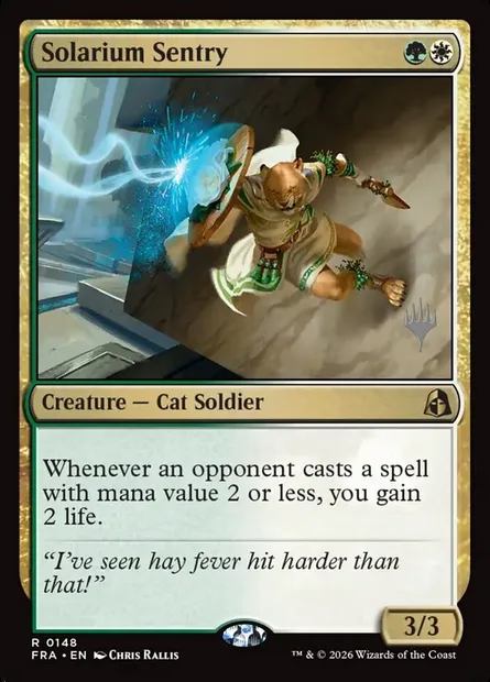 Sentinelle du solarium, carte Magic PFRA 148p — extension Reality Fracture Promos