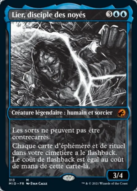 Lier, disciple des noyés, carte Magic MID 313 — extension Innistrad : chasse de minuit