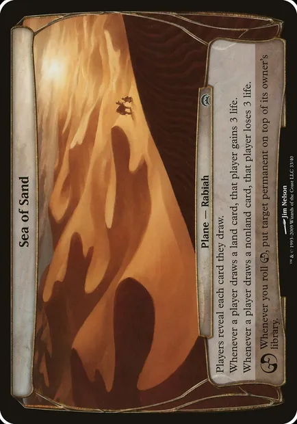 Sea of Sand, Magic card OHOP 33 — Planechase Planes set