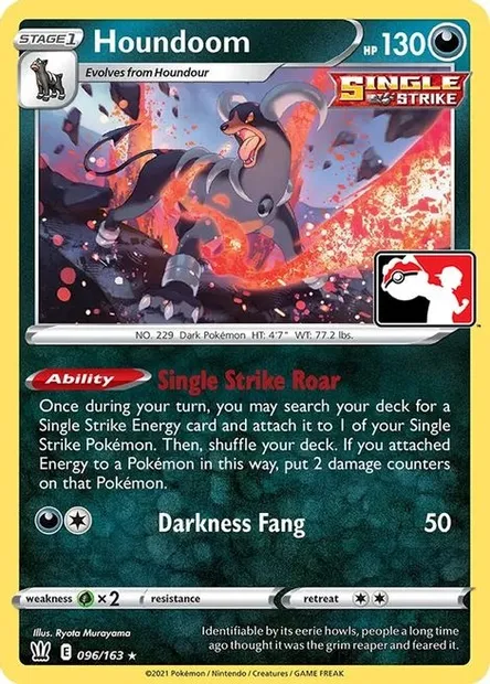 Houndoom, Pokémon card PPS 096 — Play! Pokémon Prize Pack Series set