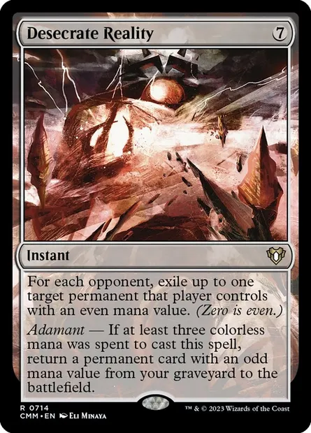 Desecrate Reality, Magic card CMM 714 — Commander Masters set