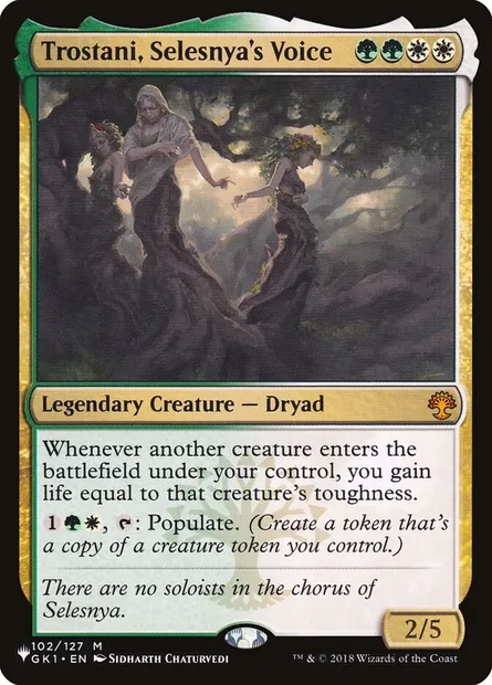 Trostani, Voix de Selesnya, carte Magic PLST GK1-102 — extension The List