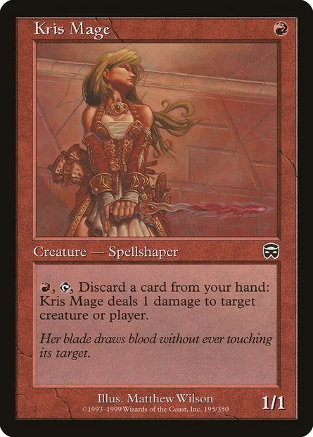 Kris Mage, Magic card MMQ 195 — Mercadian Masques set