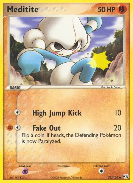 Meditite, Pokémon card EM 55 — Emerald set