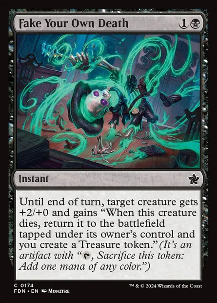 Fake Your Own Death, Magic card FDN 174 — Foundations set