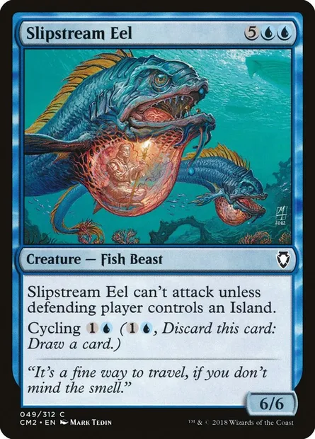 Slipstream Eel, Magic card CM2 49 — Commander Anthology Volume II set