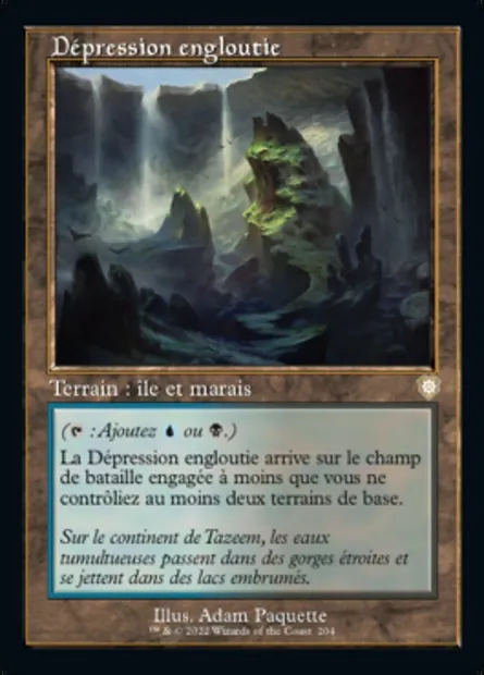 Dépression engloutie, carte Magic BRC 204 — extension The Brothers' War Commander