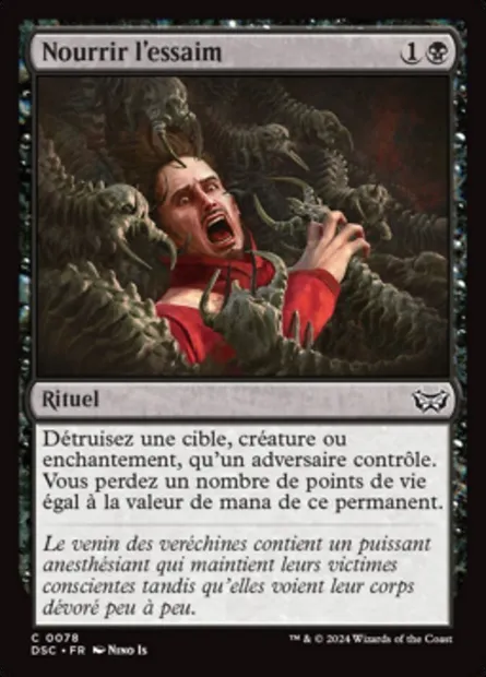 Nourrir l'essaim, carte Magic DSC 78 — extension Duskmourn: House of Horror Commander