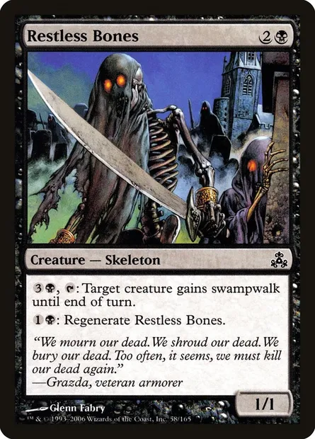 Restless Bones, Magic card GPT 58 — Guildpact set