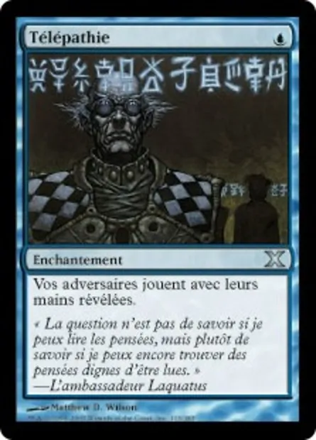 Télépathie, carte Magic 10E 113 — extension Dixième édition