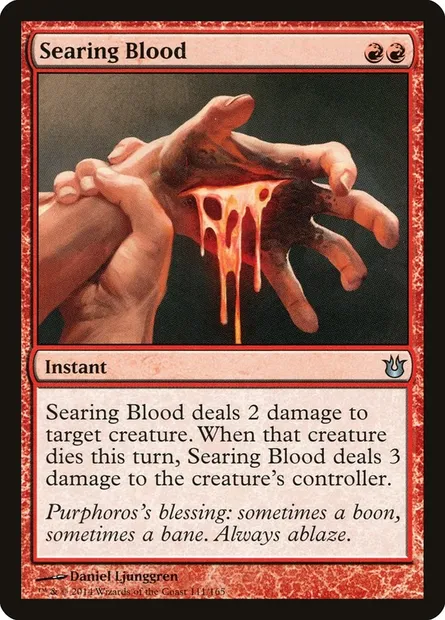 Searing Blood, Magic card BNG 111 — Born of the Gods set