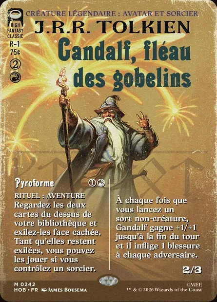 Gandalf, fléau des gobelins // Flameshape, carte Magic HOB 242 — extension The Hobbit
