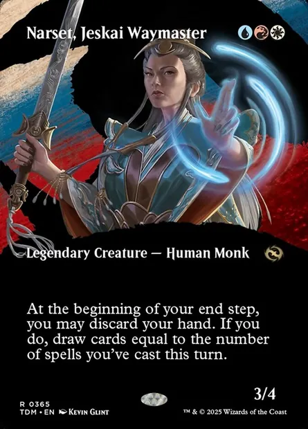 Narset, Jeskai Waymaster, Magic card TDM 365 — Tarkir: Dragonstorm set